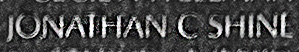 Engraving on The Wall of the name of First Lieutenant Jonathan C. Shine, U.S. Army